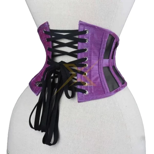 0011 Cotton Corset Heavy Duty Genuine Double Steel Boned Corset 4