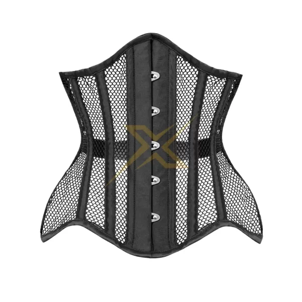 High Quality Top Women Corset Mesh Underbust Corsets Spiral Steel Boned Top Design Customized Curvy Corset 1