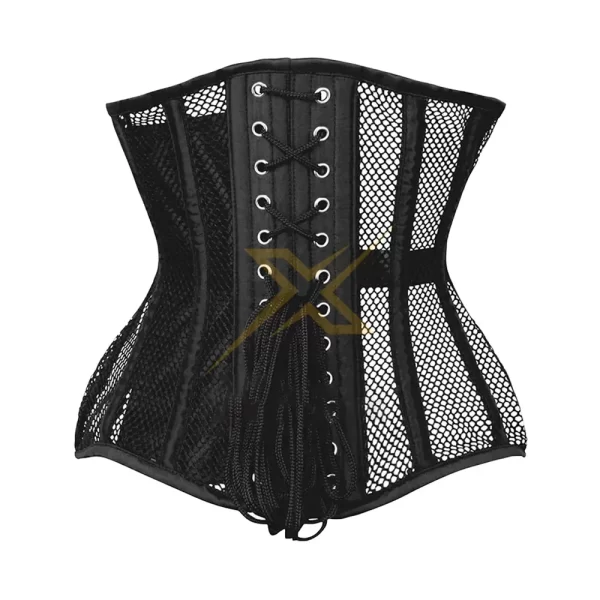 High Quality Top Women Corset Mesh Underbust Corsets Spiral Steel Boned Top Design Customized Curvy Corset 2