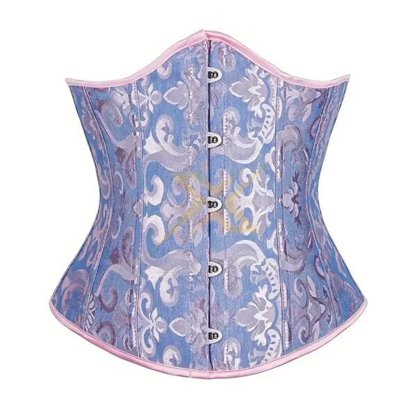 Womens Underbust Heavy Duty Waist Trainer Brocade Corset 1