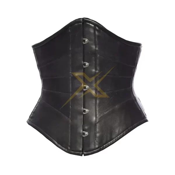 Genuine Tight Shaper Heavy Duty Steel Boned Waist Training Genuine Leather Underbust Corset 1