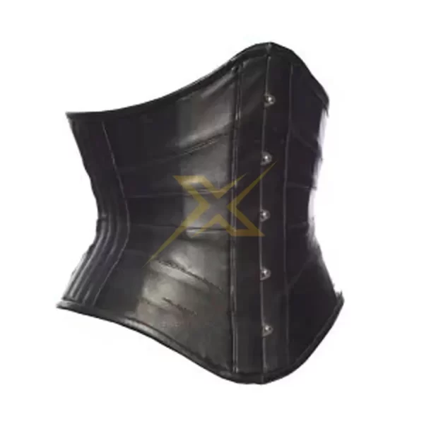 Genuine Tight Shaper Heavy Duty Steel Boned Waist Training Genuine Leather Underbust Corset 2