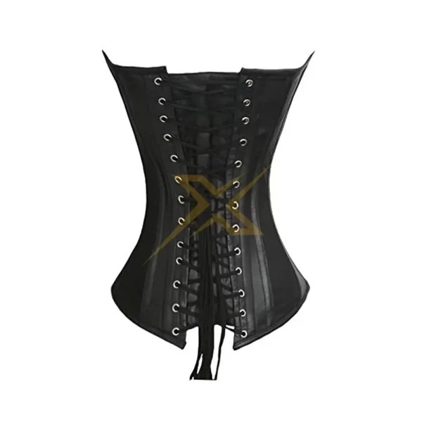 Tight Shaper Overbust Heavy Duty 24 Double Steel Boned Waist Training Genuine Leather Overbust Tight Shaper 2