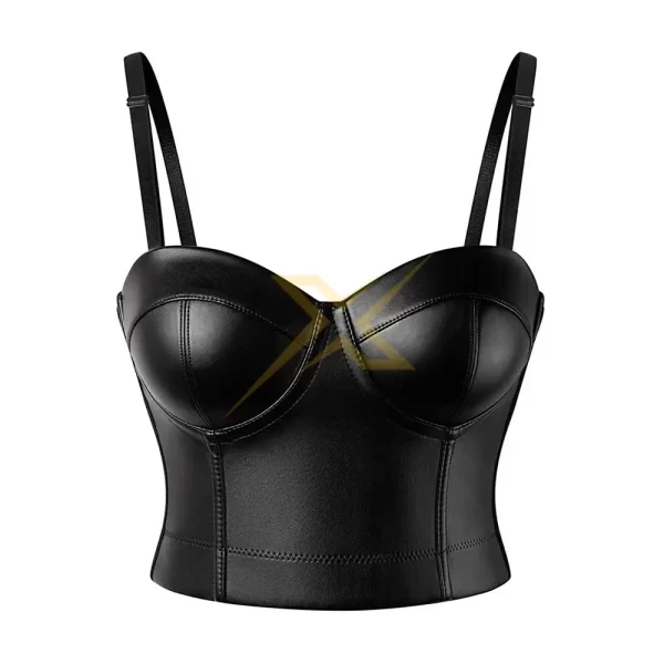 Womens Genuine Leathers Fit and Slim Corset Bra 2