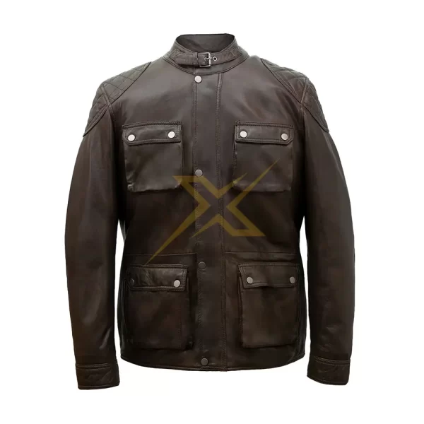 Mens Genuine Nappa Leather Coat 2