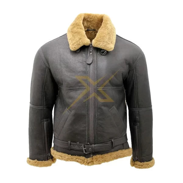 Mens Raf Real B3 100 Sheepskin RAF Aviator Leather With Genuine Fur Genuine Jacket 2