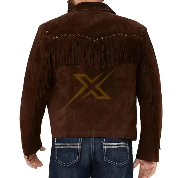 016 Mens Genuine Fringe Leather Jackets 1