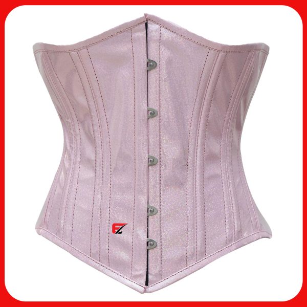 Genuine Heavy Duty Pink PVC Underbust corset