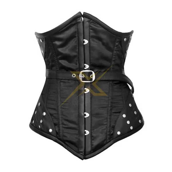 Beautiful Genuine Steel Boned Satin Under Bust Corset 4