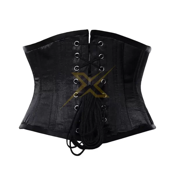 Genuine Satin Corset Heavy Duty Steel Boned Under Bust Corset 1