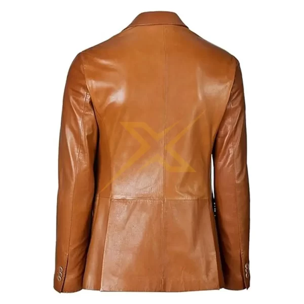 Mens Genuine Lambskin Soft Blazer Leather Coat 1