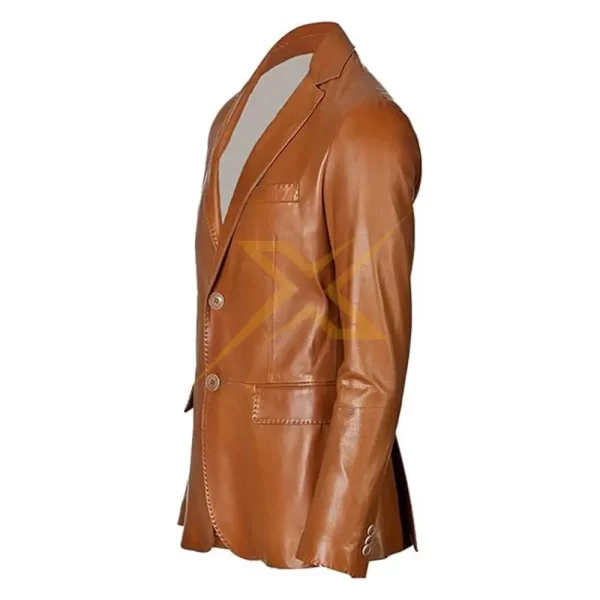 Mens Genuine Lambskin Soft Blazer Leather Coat 3