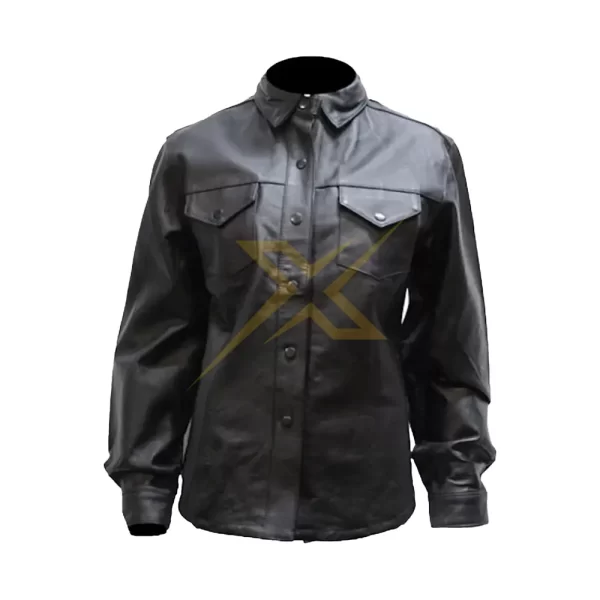 Womens Genuine Leather Shirt 1