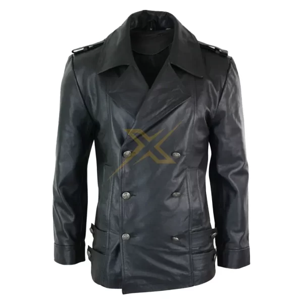 Mens Real Goth Punk Double Breasted Jacket 2